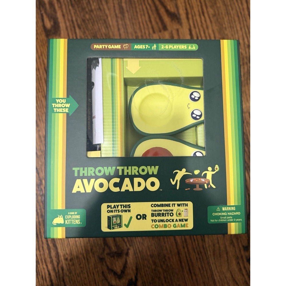 Throw Throw Avocado Game Fun Board Game by Exploding Kittens Age 7+) 2-6 Players